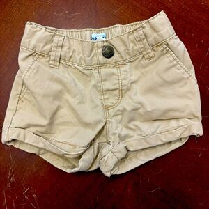 Old navy khaki shorts girls 12-18 months